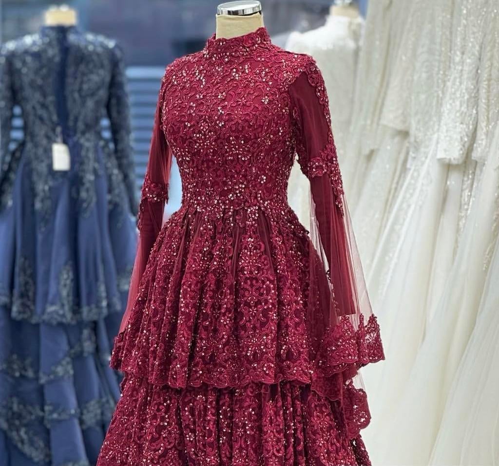 Bordo jurk NIEUW, Kleding | Dames, Gelegenheidskleding, Ophalen of Verzenden, Nieuw, Maat 38/40 (M), Overige kleuren