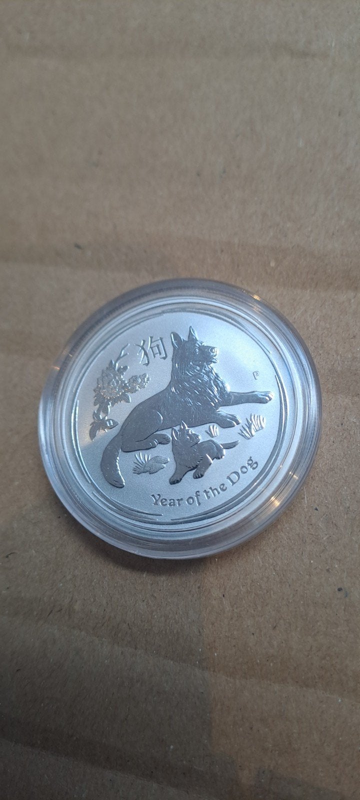 Lunar II Year of the Dog 1/2 oz Zilveren Munt, Ophalen of Verzenden, Overige waardes, Losse munt, Zilver