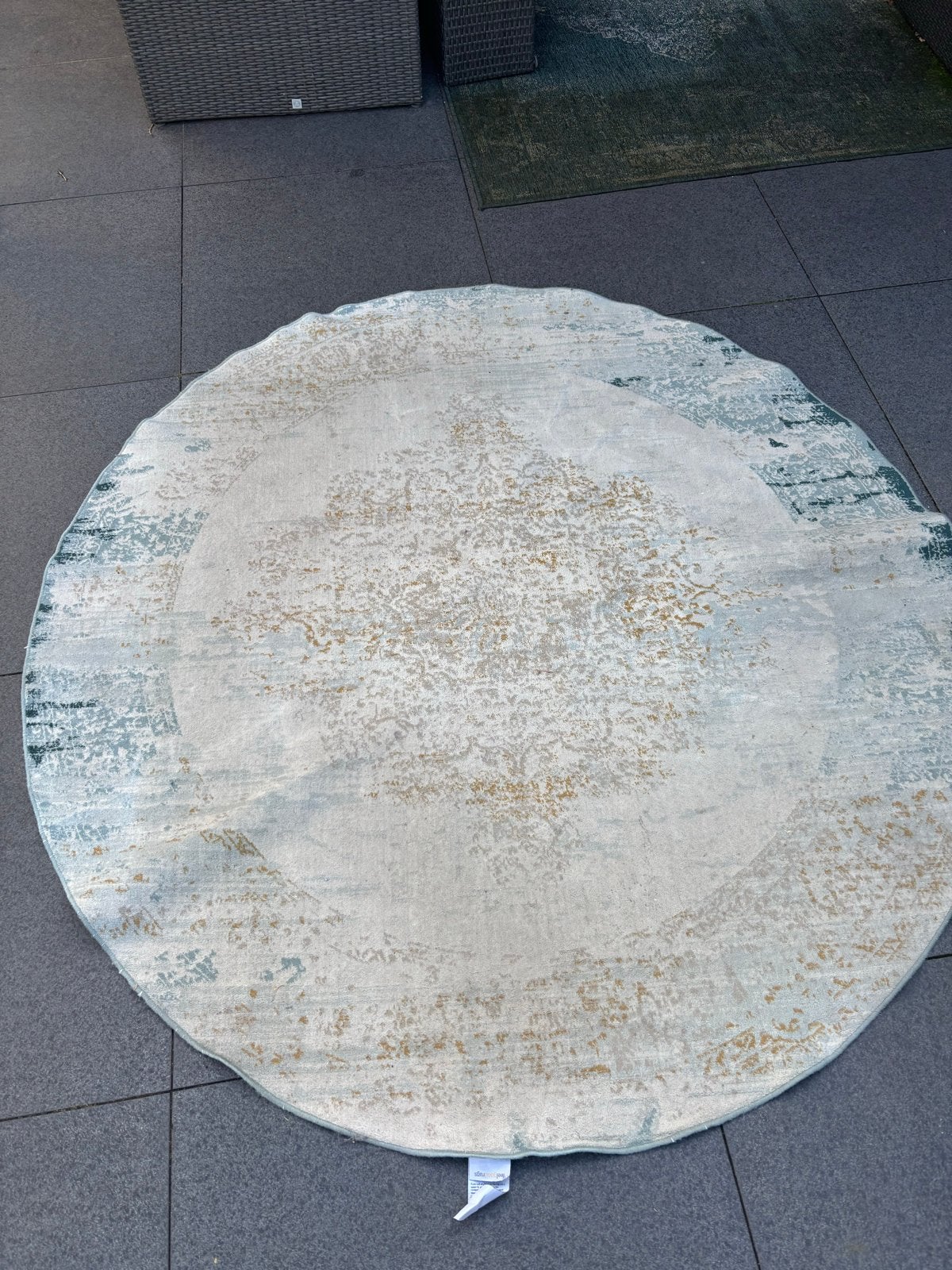 Rond vloerkleed 'feelgoodrugs' - 200 cm, Gebruikt, Beige, Rond, 200 cm of meer