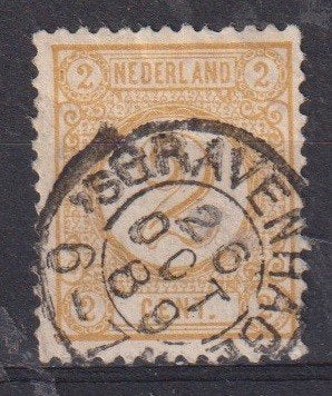 Nederland 1876 NR 32b Cijfer 's GRAVENHAGE, Verzenden, Gestempeld, Overige thema's