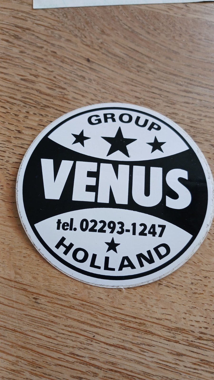 Sticker amusementsorkest Venus uit WIJDENES 02293-1247, Ophalen of Verzenden