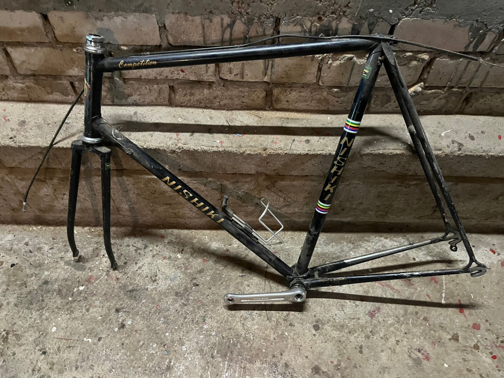 Nishiki frame 61cm zwart, Minder dan 10 versnellingen, Gebruikt, Staal, 61 tot 65 cm