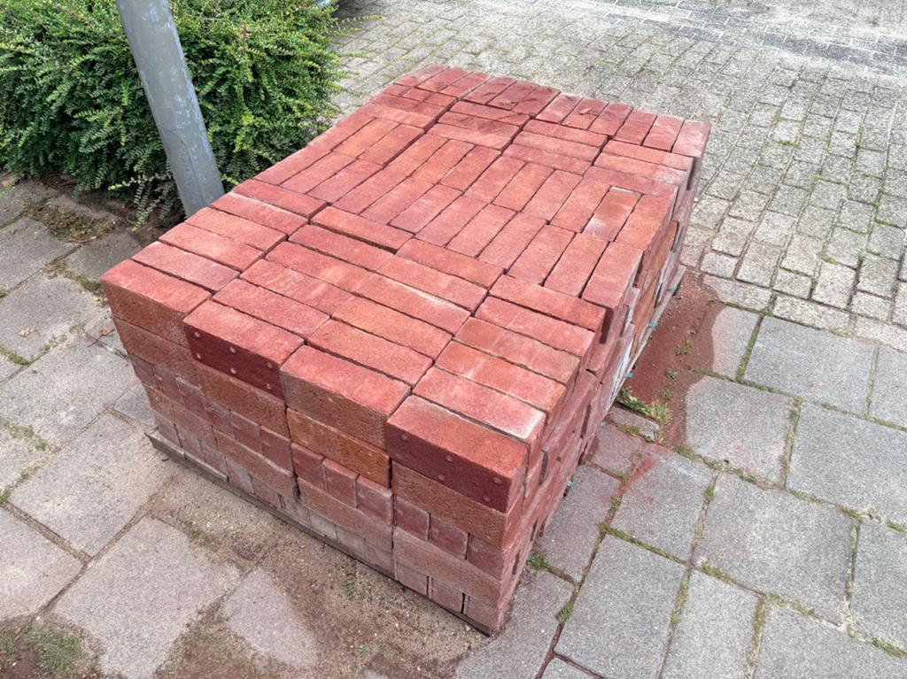 Gebakken dikformaat klinkers rood 5m2, Ophalen, Klinkers, Nieuw, 5 tot 10 m²