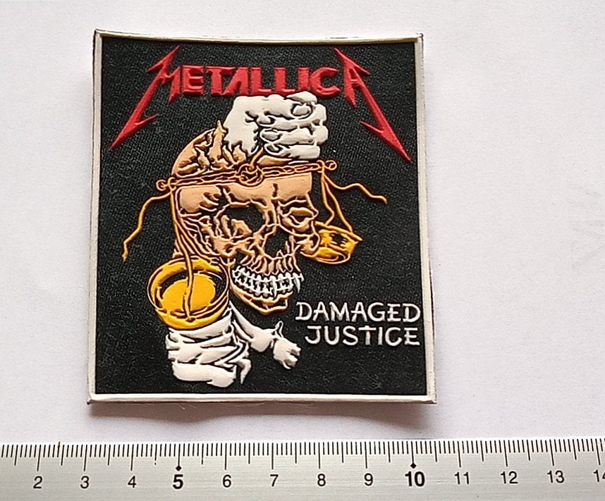 Metallica zeldzame damaged justice vintage rubber patch r12, Verzenden, Nieuw, Kleding