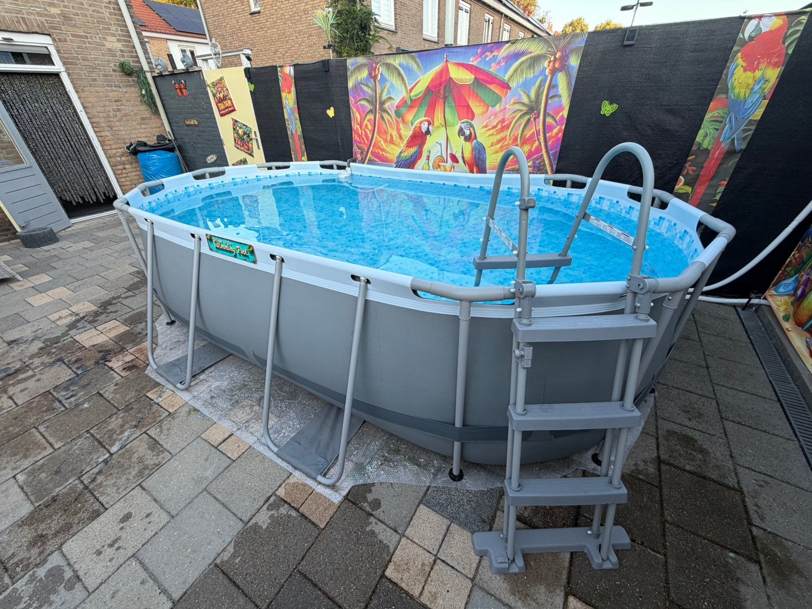 Zo Goed Als Nieuw Zwembad 488x305x107, Tuin en Terras, Zwembaden, Ophalen, Minder dan 80 cm, Rechthoekig, Minder dan 200 cm