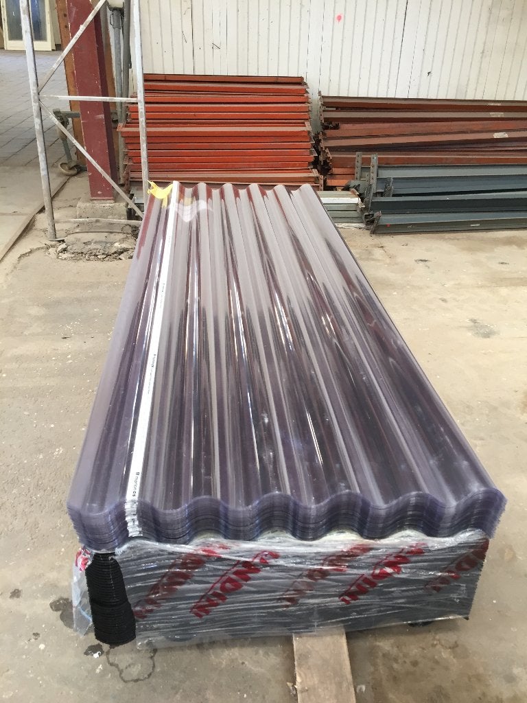 Nieuwe doorzichtige polycarbonaat golfplaten. (305cm), Ophalen, Kunststof, Overige kleuren, Nieuw