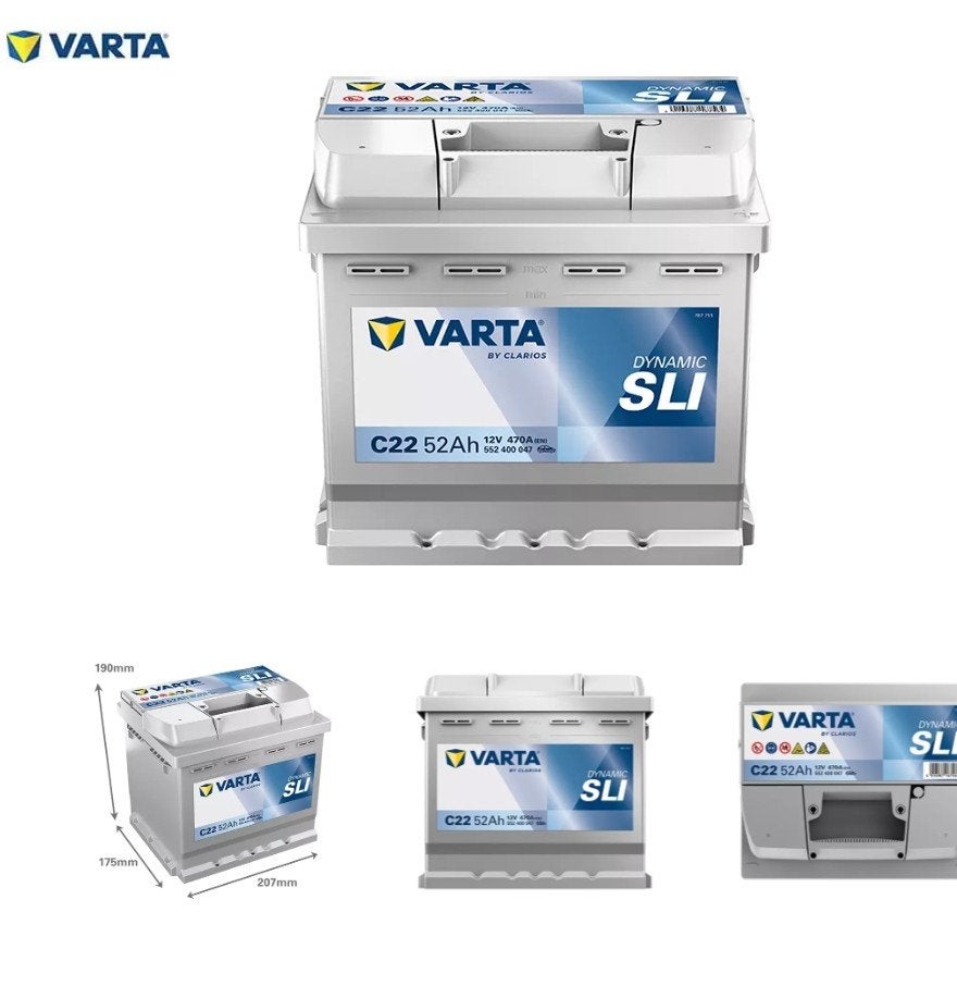 Varta Accu C22 12V 52Ah 470A Dynamic SLI Startaccu, Ophalen, Nieuw, Universele onderdelen