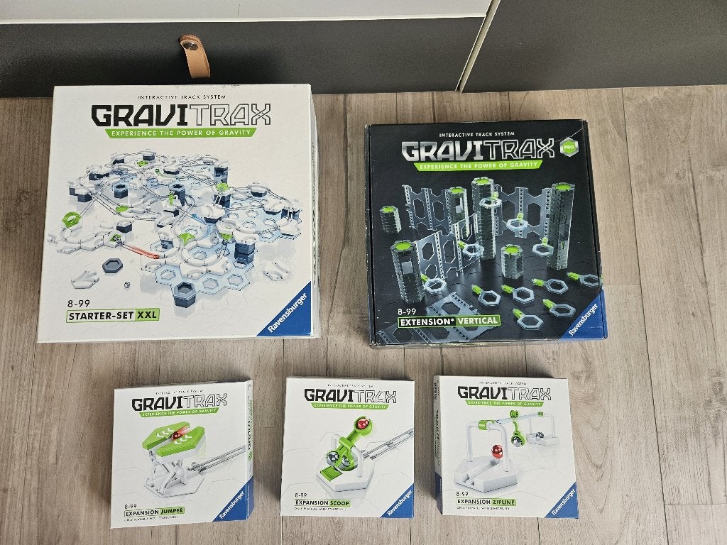Gravitrax starterset XXL + Vertical Pro + 3 uitbreidingen, Ophalen of Verzenden, Zo goed als nieuw, Overige merken