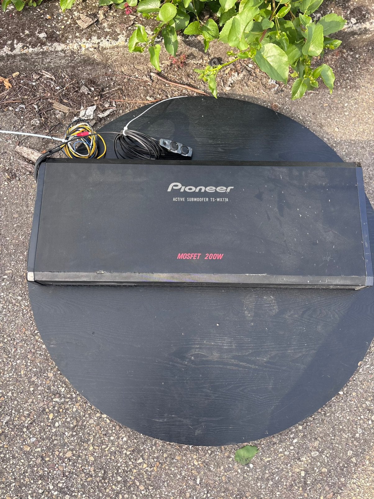 Pioneer actieve subwoofer TS-WX77A MOSFET 200W, Ophalen of Verzenden, Gebruikt, Universele onderdelen