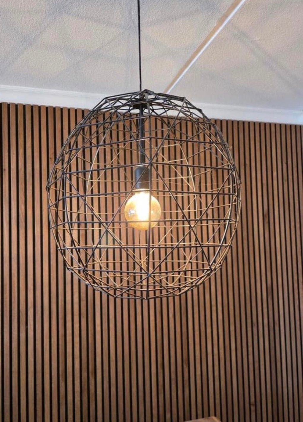 Hanglamp hanglampen draadstaal bol, Ophalen, Metaal, 50 tot 75 cm