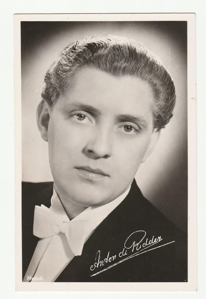 Fotokaart Anton de Ridder (Operazanger), Verzenden, Zo goed als nieuw, Foto of Kaart