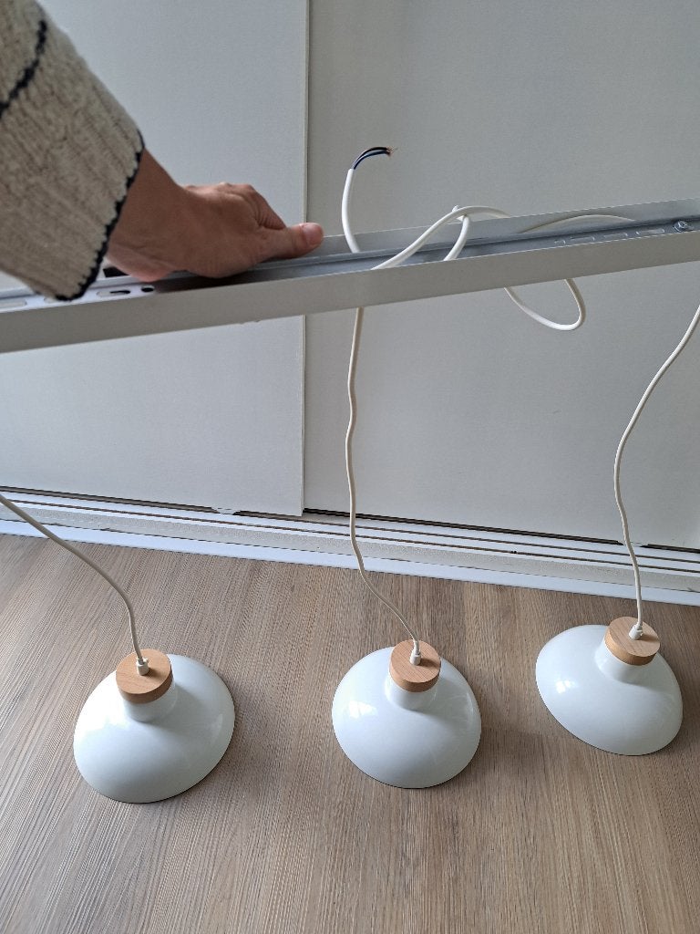 Plafondlamp 3 op een rij, Ophalen, Overige stijlen, Overige fittingen, Zo goed als nieuw