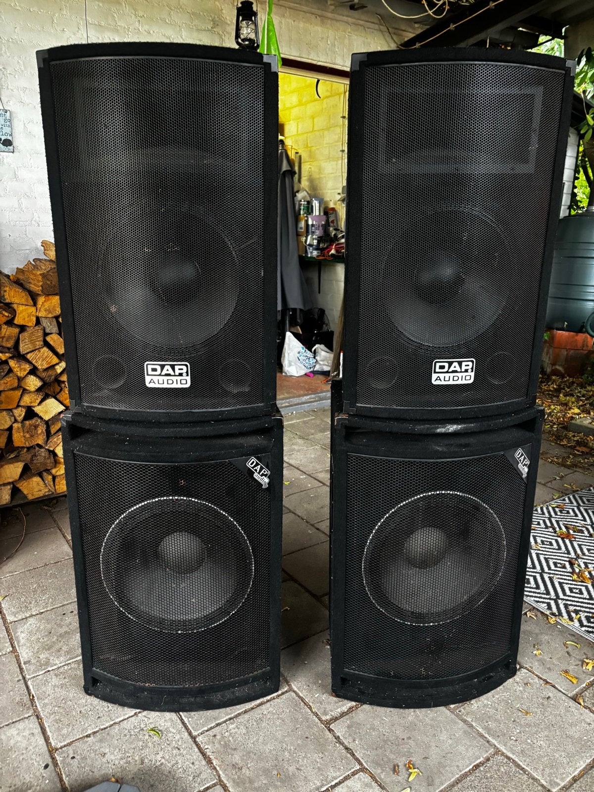 Complete PA set: DAP Audio speakers, Behringer mixer, verste, Ophalen, Gebruikt