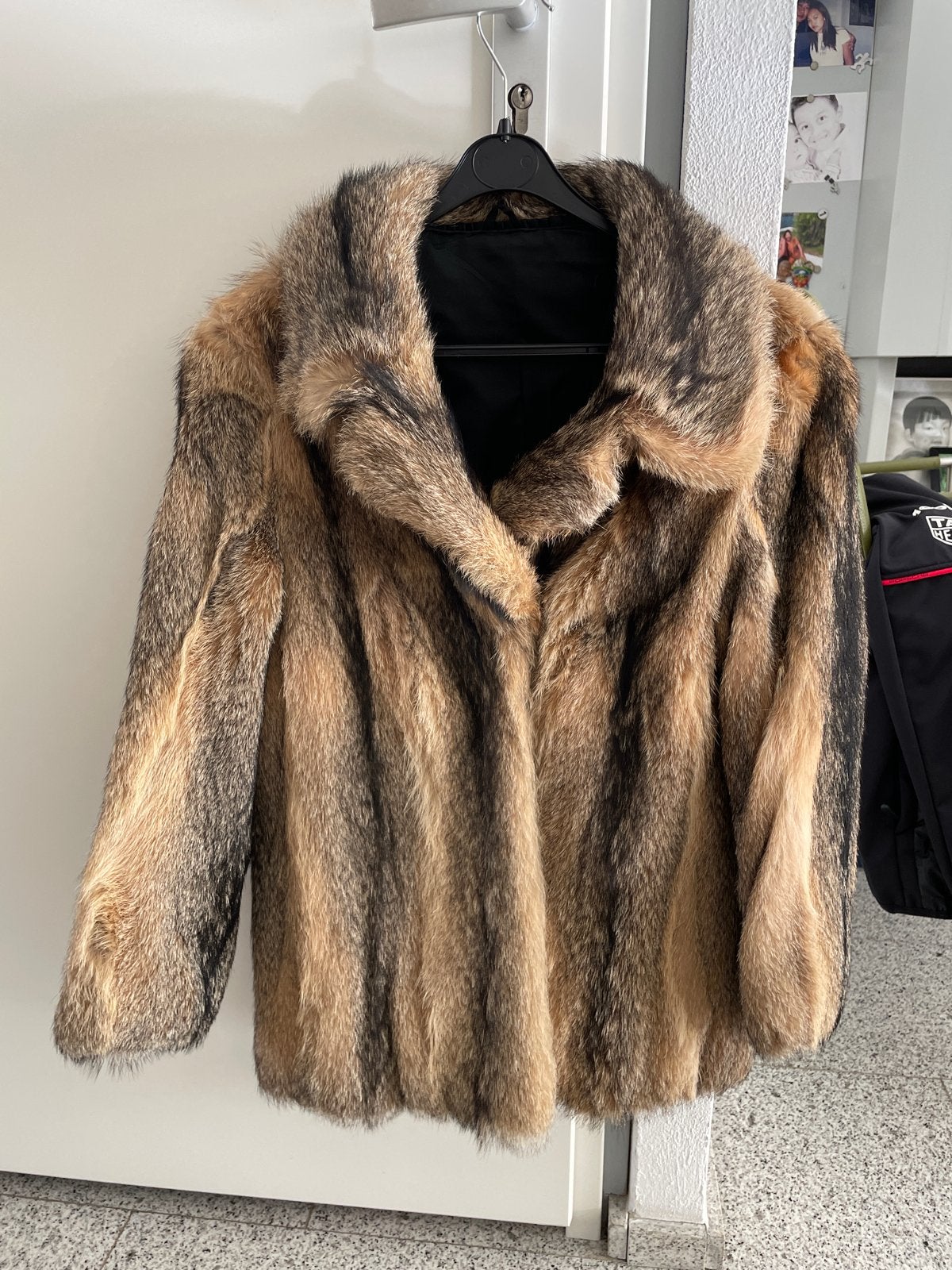Prachtige Vossen Bontjas - Goudbruin & Zwart - Maat S, Kleding | Dames, Ophalen of Verzenden, Zo goed als nieuw, Maat 36 (S), Meerkleurig