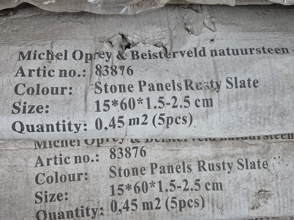 Natuurstenen wandpanelen Rusty Slate – ca. 8 m², Ophalen, Wandtegels, Nieuw, Overige materialen