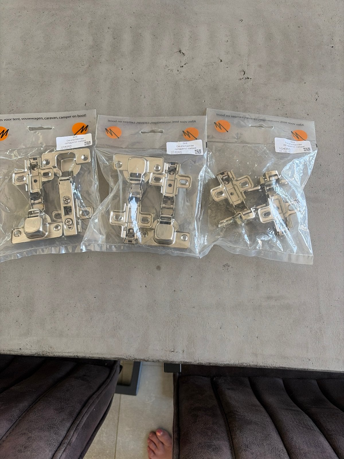 Deurscharnieren opliggend metaal - 3 sets, Ophalen of Verzenden, Nieuw, 100 tot 250 mm, Overige typen
