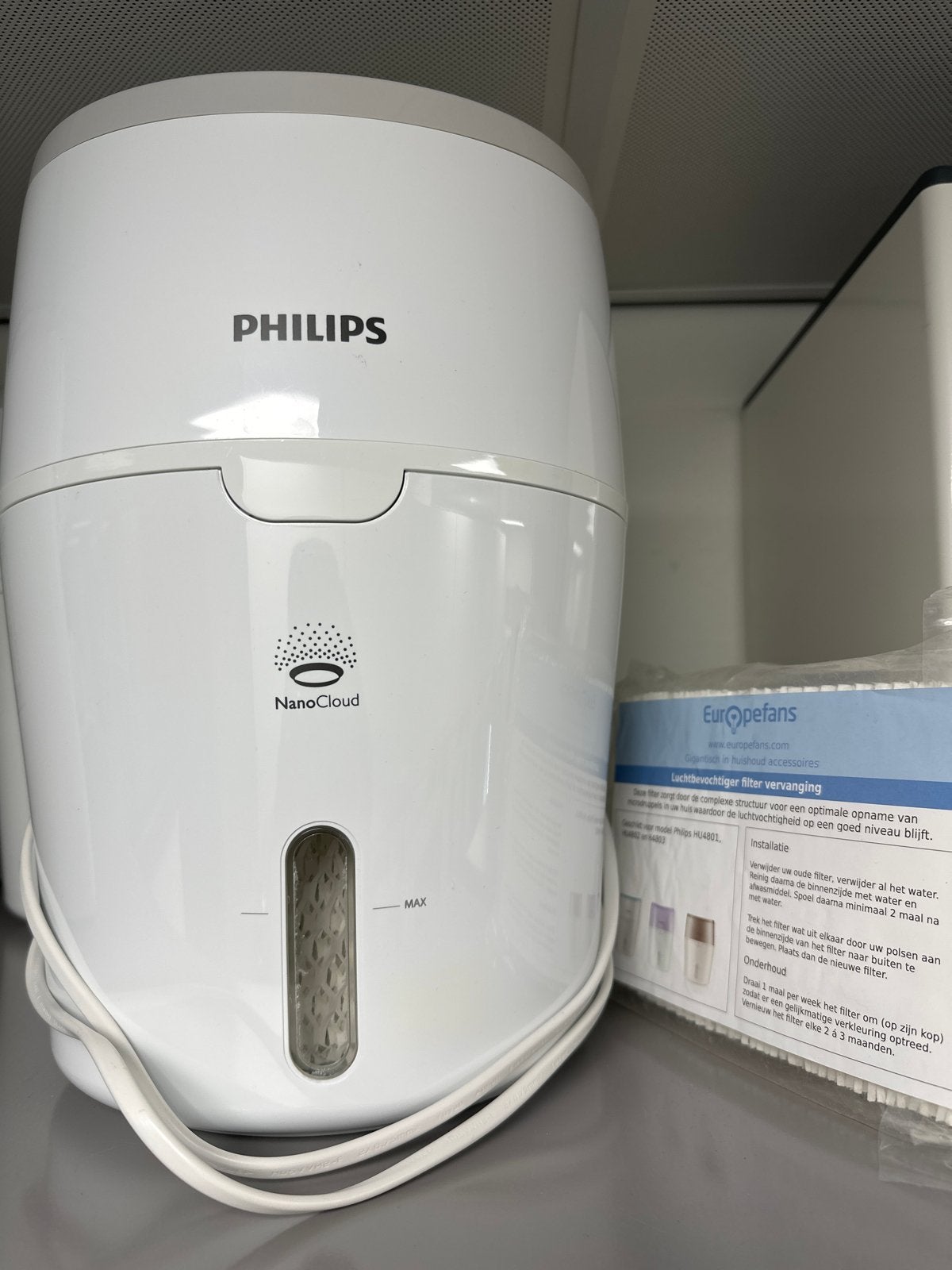 Philips NanoCloud Luchtbevochtiger, Ophalen, Zo goed als nieuw, Luchtbevochtiger