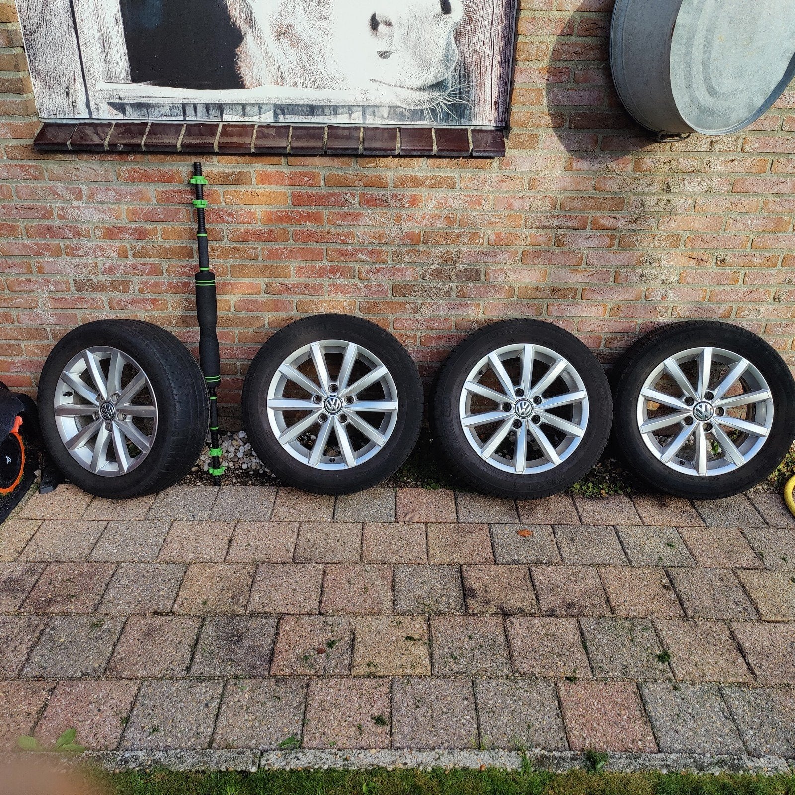 Volkswagen velgen met banden (banden niet goed), Ophalen, Gebruikt, 16 inch, Banden en Velgen