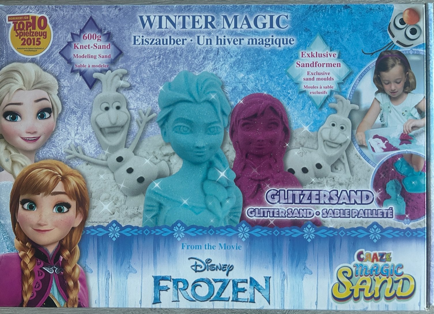 Frozen glitterzand (kinetisch zand) speelgoed, Ophalen