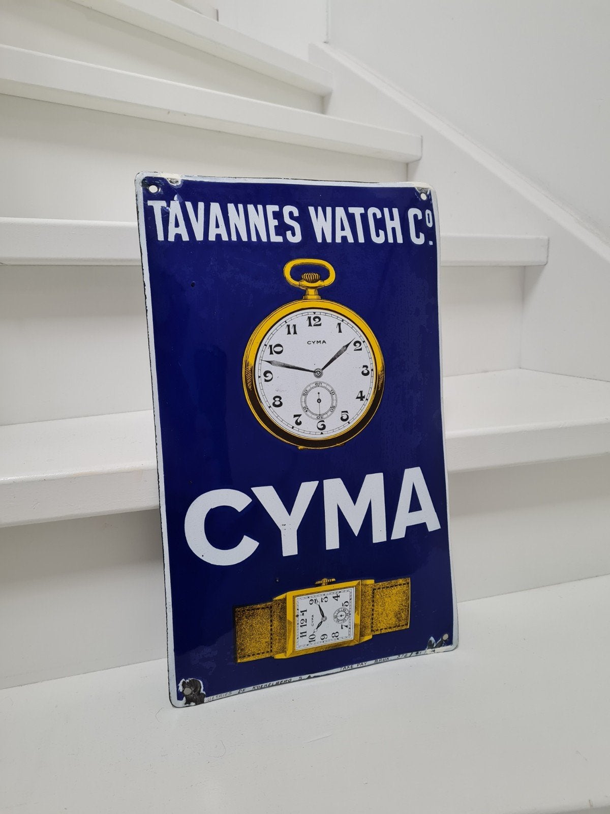 Emaille bord Cyma, Ophalen of Verzenden, Reclamebord