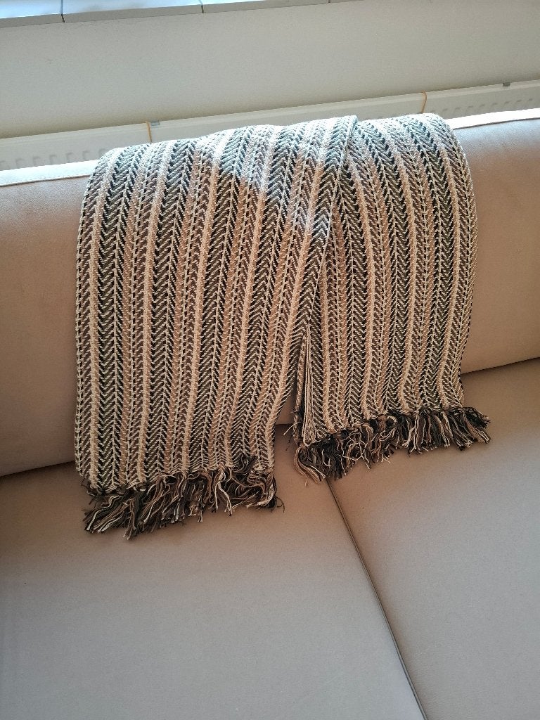plaid, Katoen, Woondeken, 130 cm, Bruin