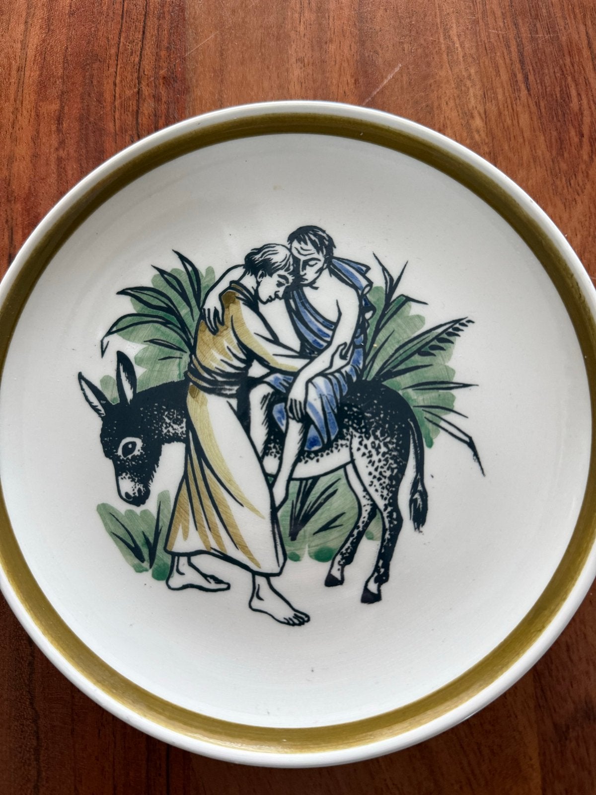 Vintage Goedewaagen Gouda wandbord - De Barmhartige Samarita, Antiek en Kunst, Ophalen