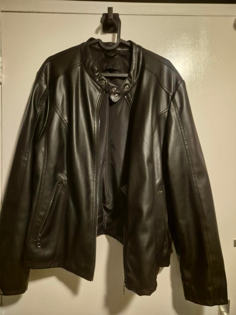 Biker jack nep leren jasje C&A maat 46 nieuw!, Kleding | Dames, Jassen | Zomer, Nieuw, Maat 46/48 (XL) of groter, Zwart, Ophalen of Verzenden