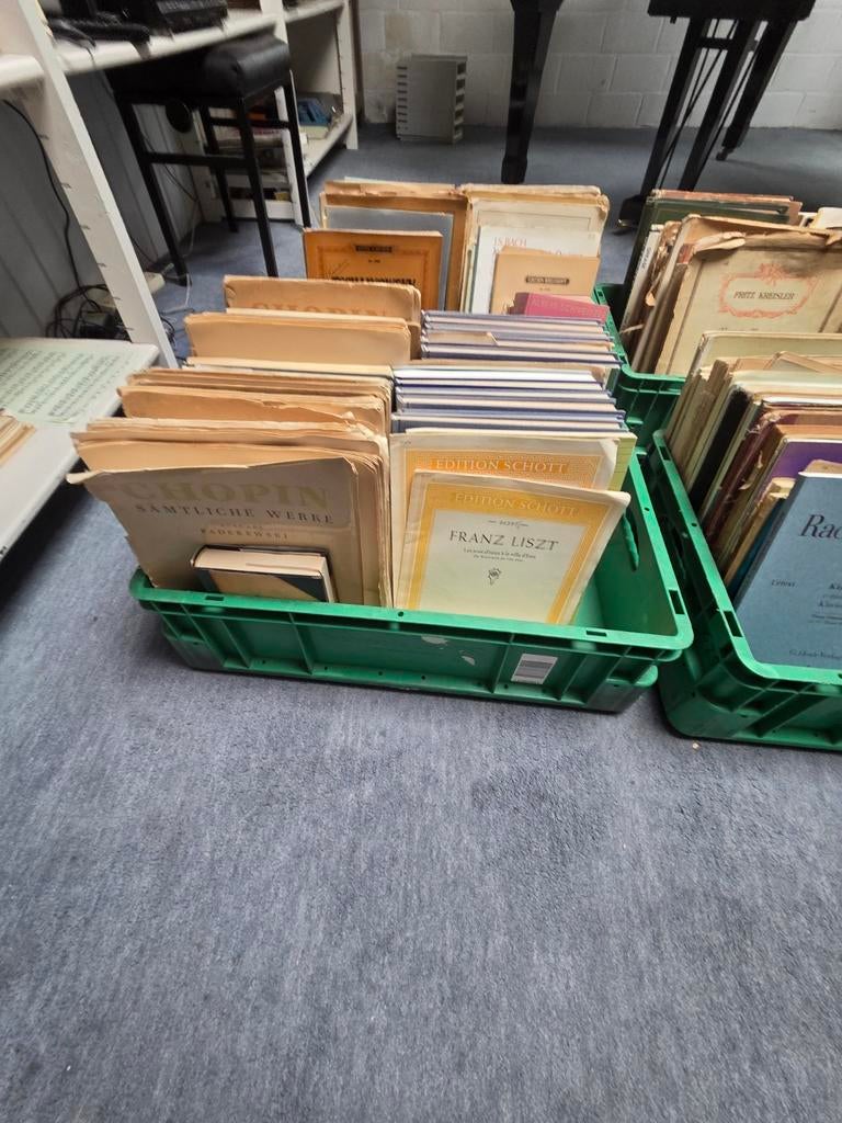 Grote collectie bladmuziek: Chopin, Liszt, Rachmaninoff, Ophalen, Gebruikt, Klassiek, Koor