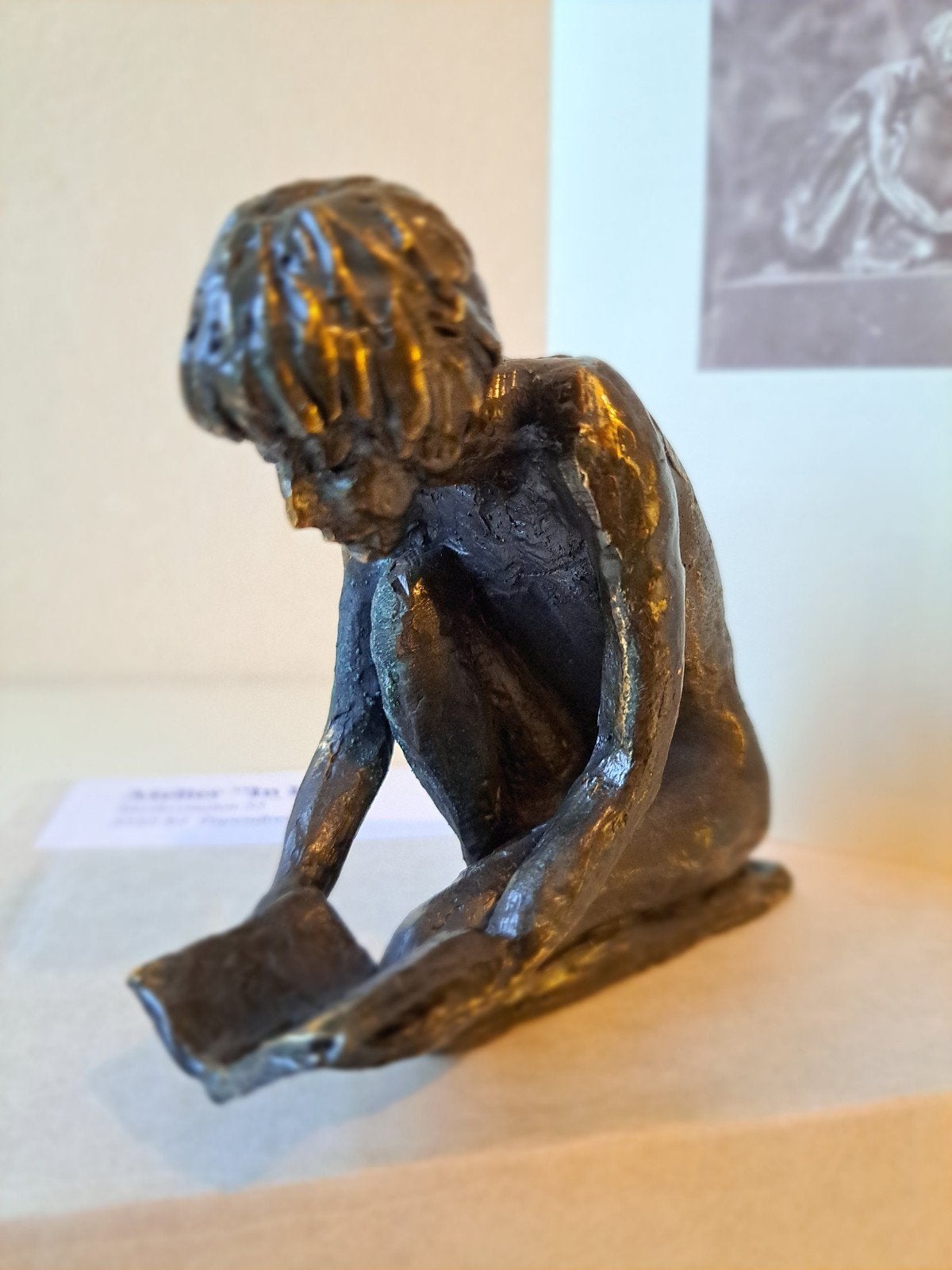Bronzen sculptuur "De Ontdekkingsreis" van Astrid Veldhuyzen, Antiek en Kunst, Ophalen, 10 cm, Beeld, Massief