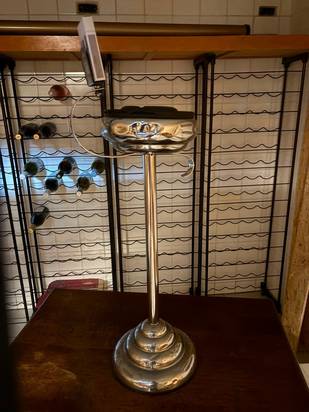 Vintage staande asbak met houder, Ophalen