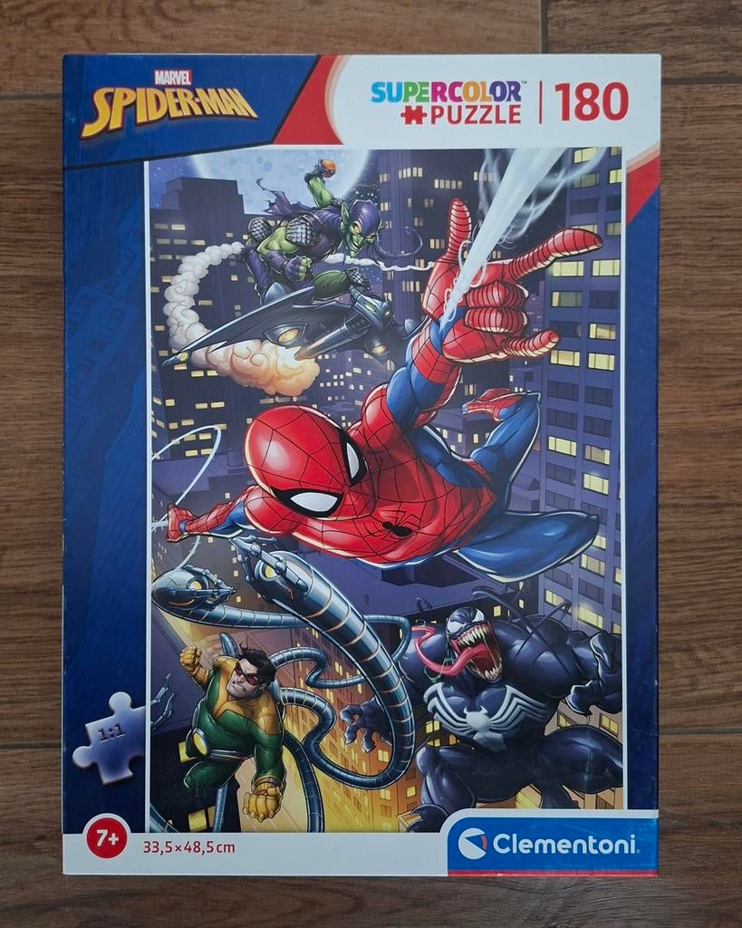 Spiderman puzzel 180 stukjes compleet - ZGAN, Ophalen of Verzenden, Meer dan 50 stukjes, Zo goed als nieuw, 6 jaar of ouder
