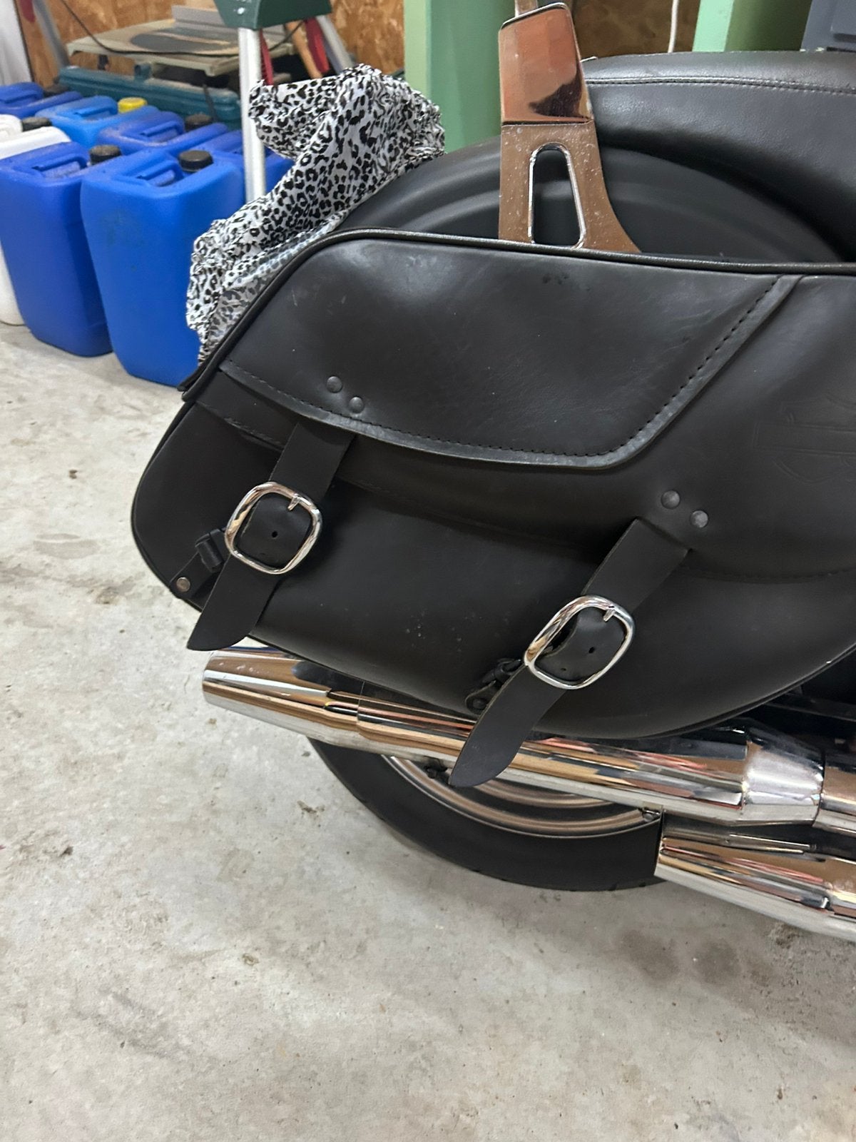 Leren harley tassen / koffers zgan, Ophalen, Zo goed als nieuw