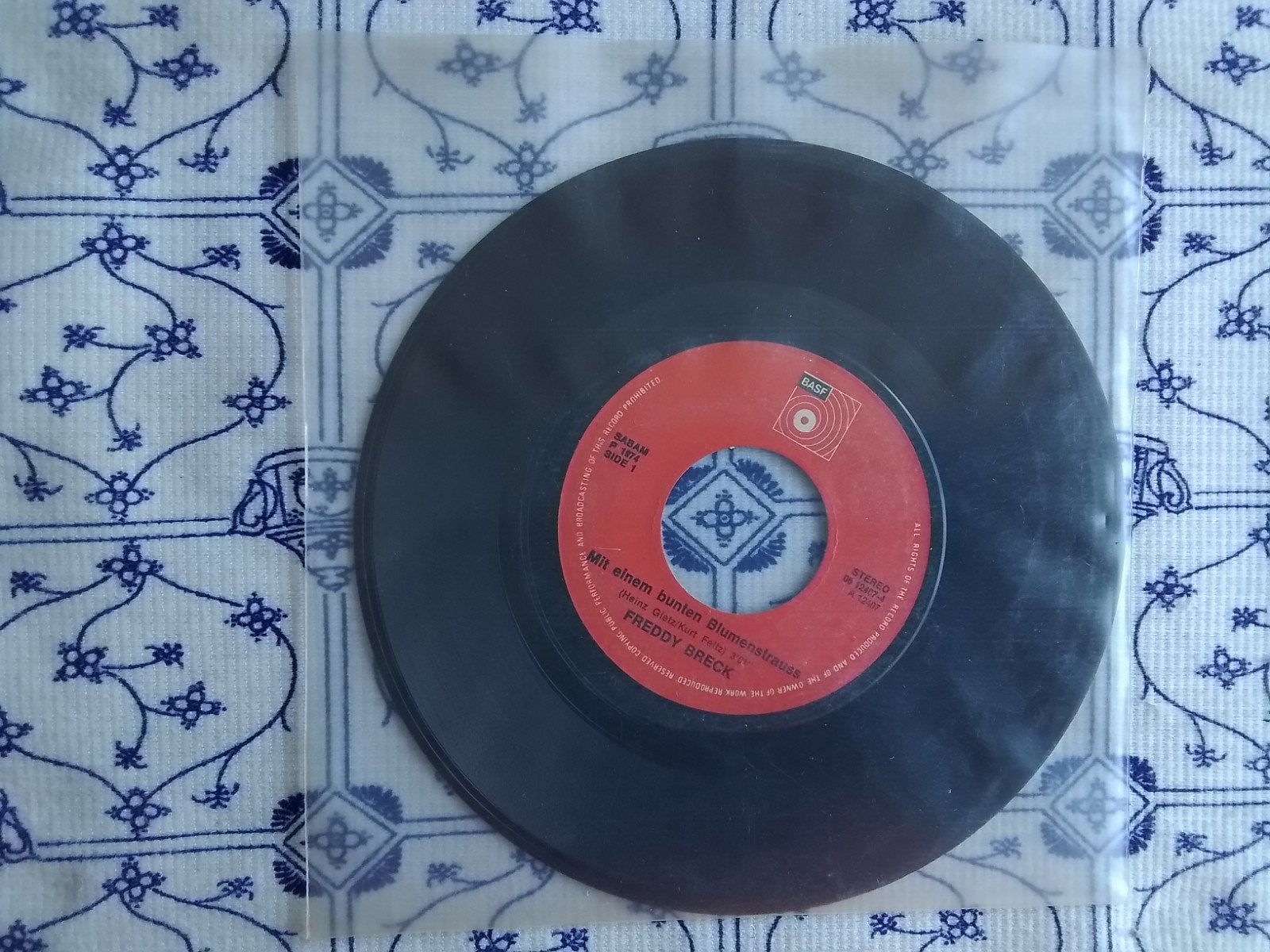 Freddy breck        Mit einem bunten blumenstrauss, Ophalen of Verzenden, Zo goed als nieuw, 7 inch, Schlager