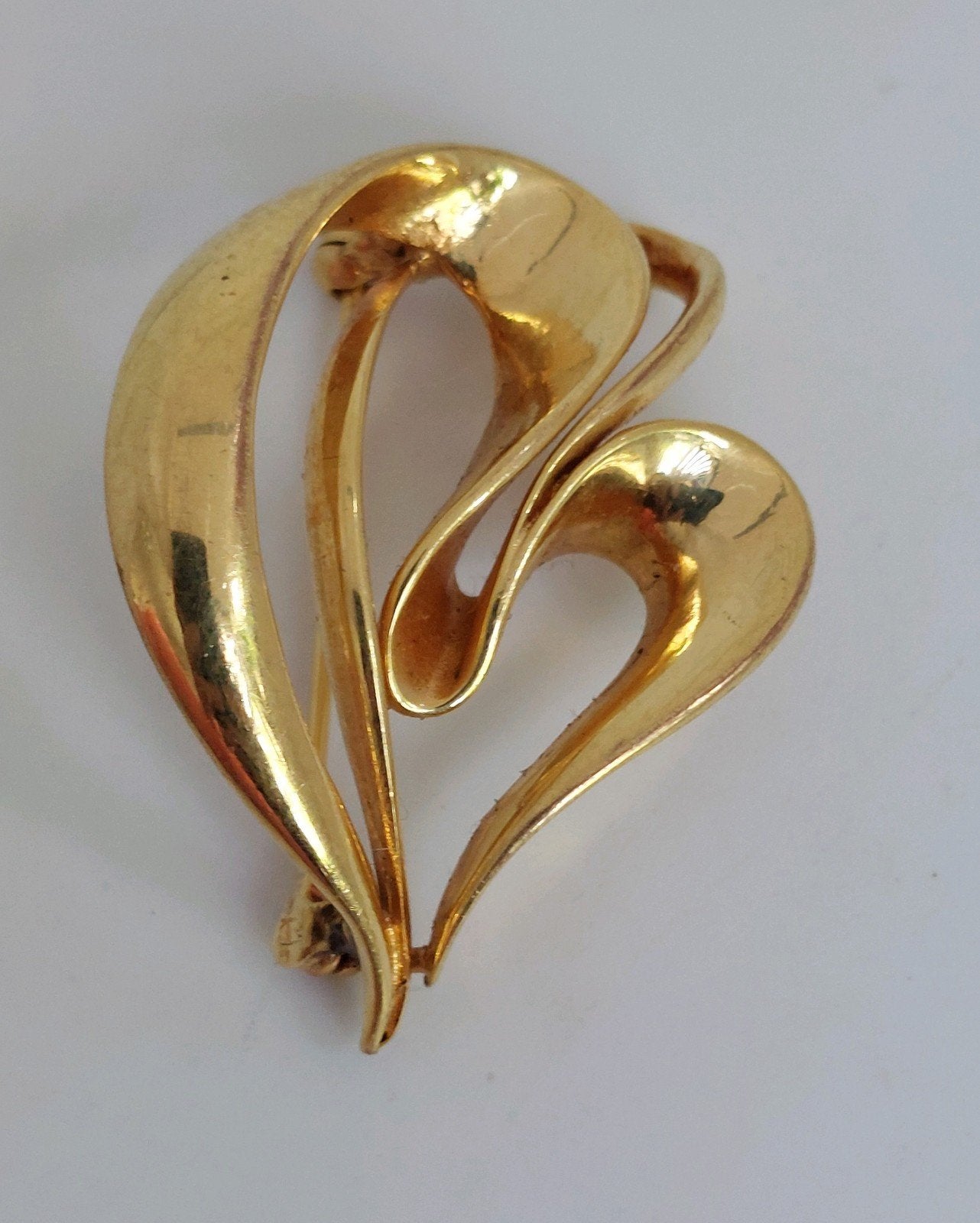 Vintage modernistische broche Andreas Daub Jaren 60, Ophalen of Verzenden, Goud