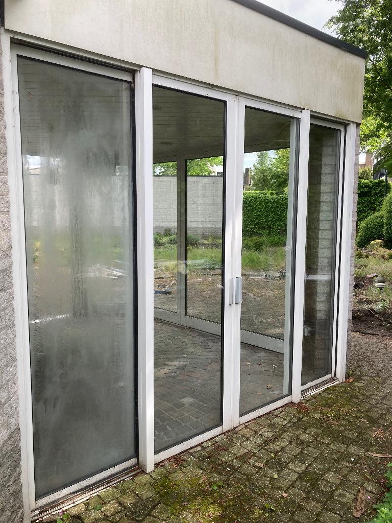 Aluminium pui met schuifdeuren, Ophalen, Gebruikt, 225 cm of meer, Aluminium