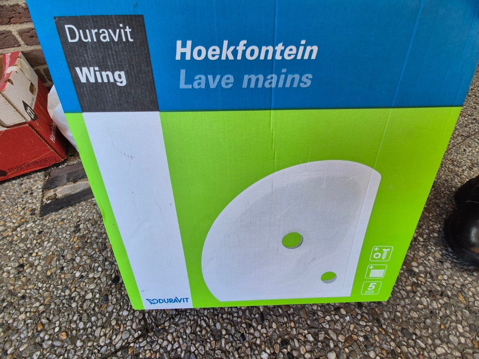 Duravit Wing Hoekfontein - Nieuw in doos, Ophalen of Verzenden, Nieuw, Wastafel