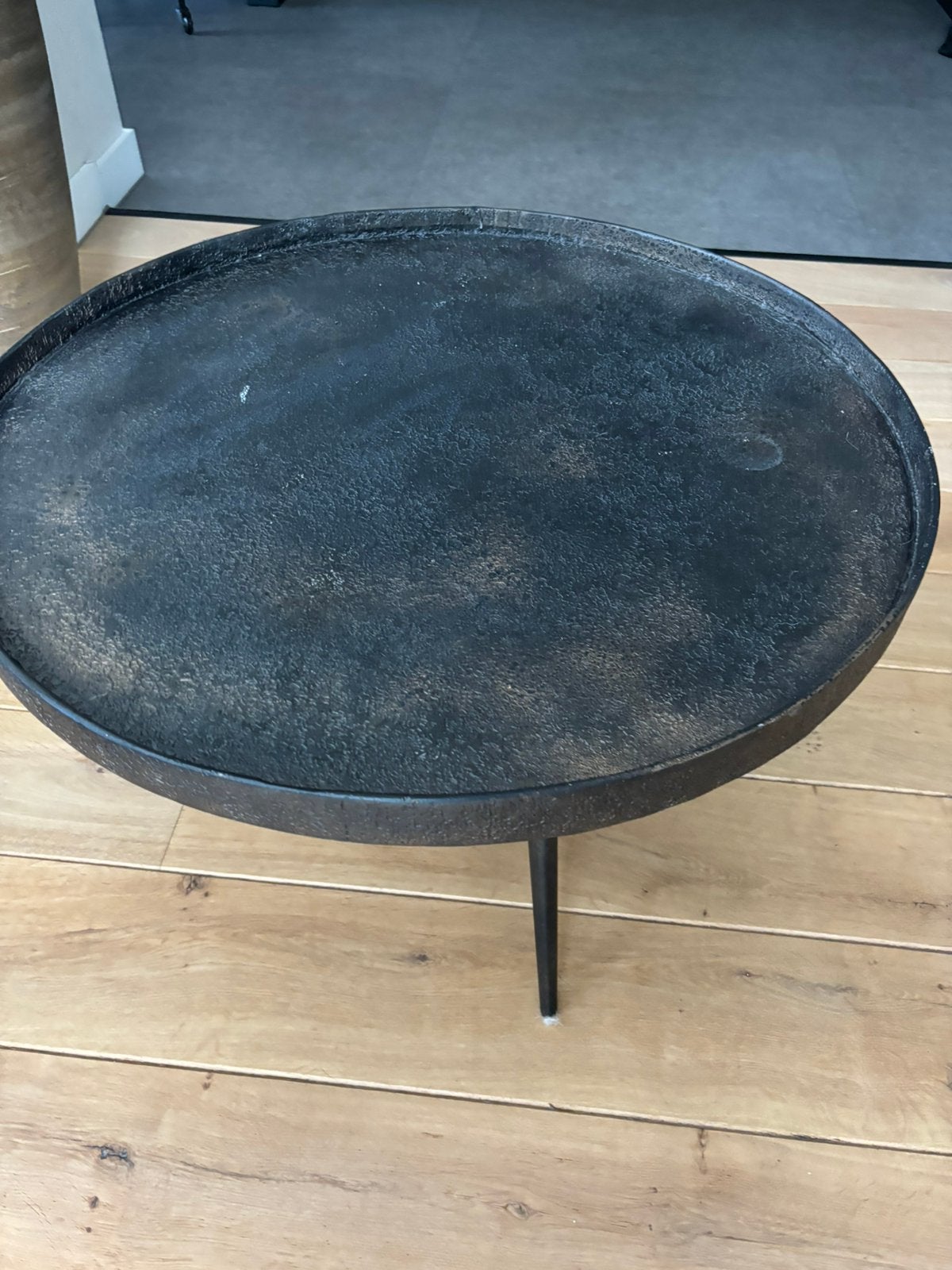 Salontafel. Wood, Ophalen, 100 tot 150 cm, Rond, 50 tot 100 cm