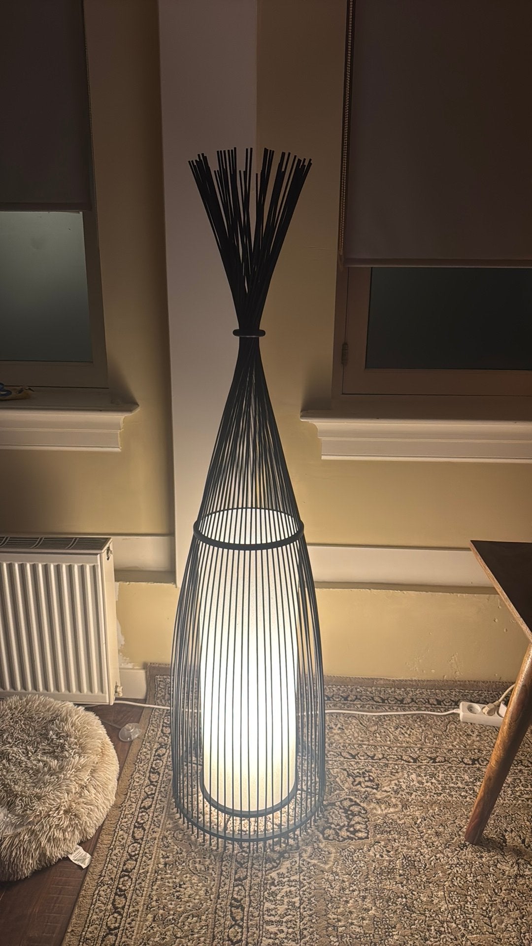Bamboe vloerlamp, Ophalen, Zo goed als nieuw
