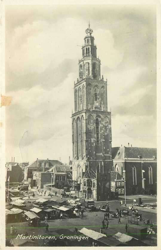 300-180-039 Groningen Martinitoren, Verzamelen, Ansichtkaarten | Nederland, Verzenden, Voor 1920, Groningen