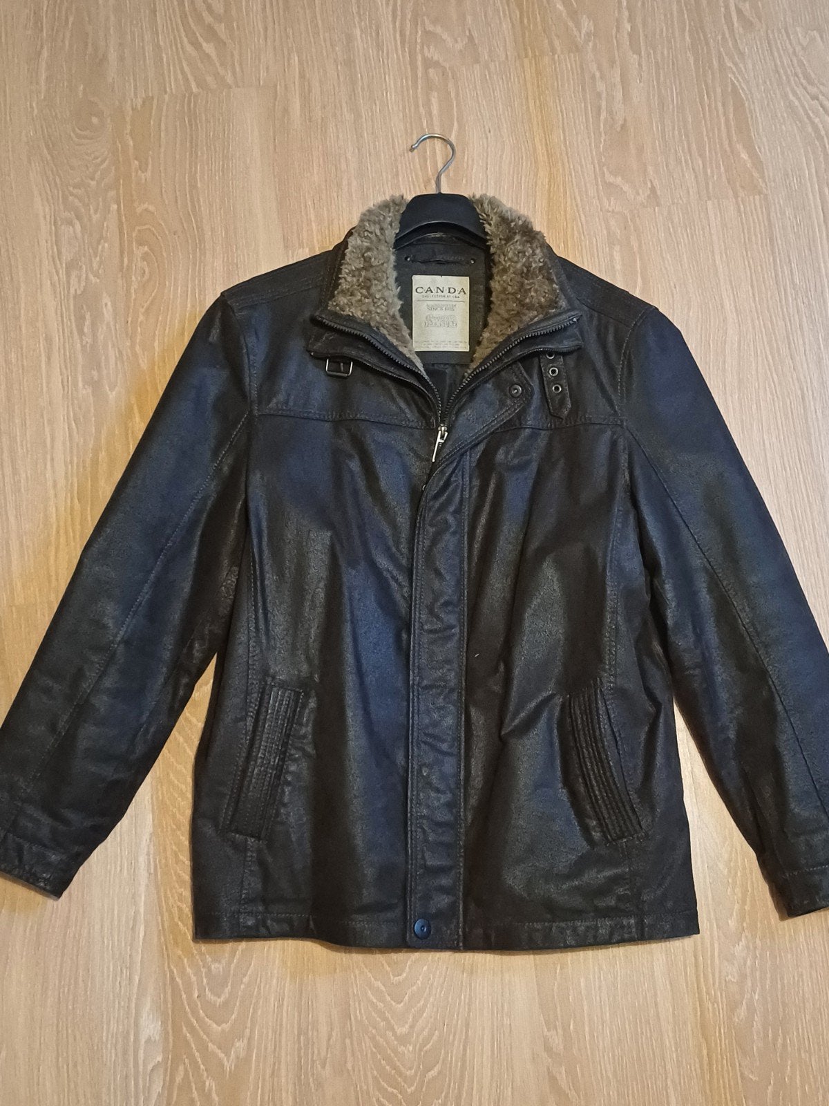Lederen herenjas maat 52  ( L-XL ), Ophalen, Nieuw, Maat 56/58 (XL), Bruin