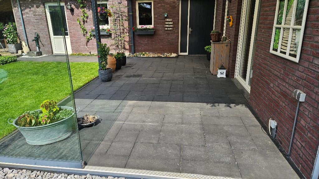 terras tegels, Tuin en Terras, Tegels en Klinkers, Ophalen, Gebruikt, 10 m² of meer, Beton