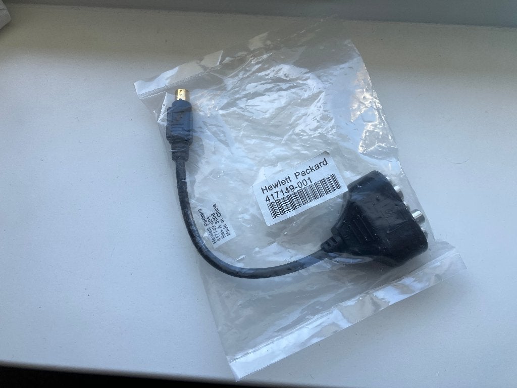 HP 417149-001 9-Pin HDTV S-Video Output Cable Adapter, Ophalen of Verzenden, Nieuw, Minder dan 2 meter, Componentkabel