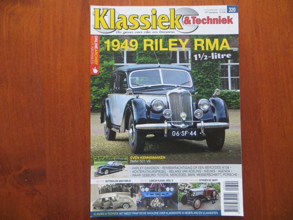 Klassiek & Techniek 320 Riley RMA, BMW 501 V8, Citroën B2, Ophalen of Verzenden, Nieuw, Citroën