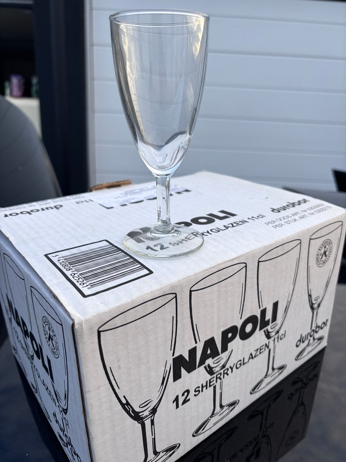 Nieuwe Duobor Napoli Sherryglazen 11cl - Set van 12, Nieuw, Ophalen of Verzenden, Overige merken, Glas