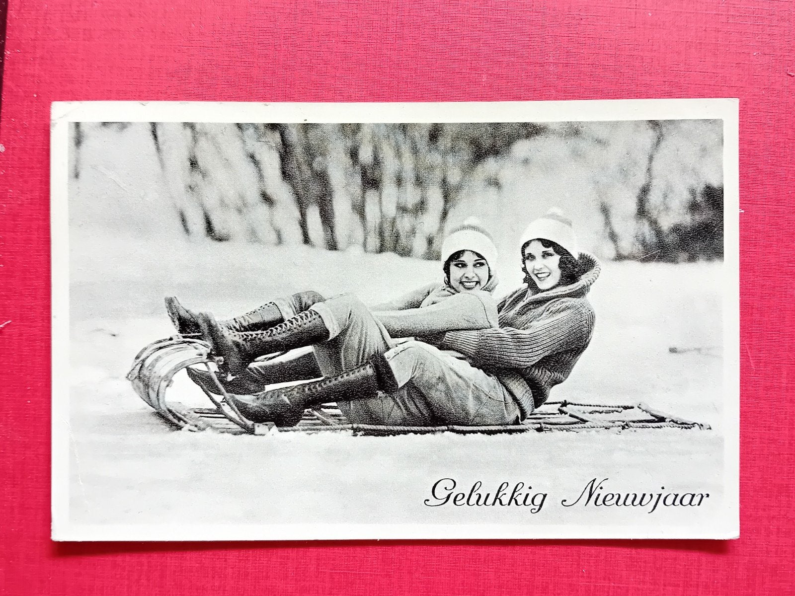 Gelukkig Nieuwjaar Ansichtkaart - 1942, Ophalen of Verzenden, 1940 tot 1960, Gelopen, Feest(dag)