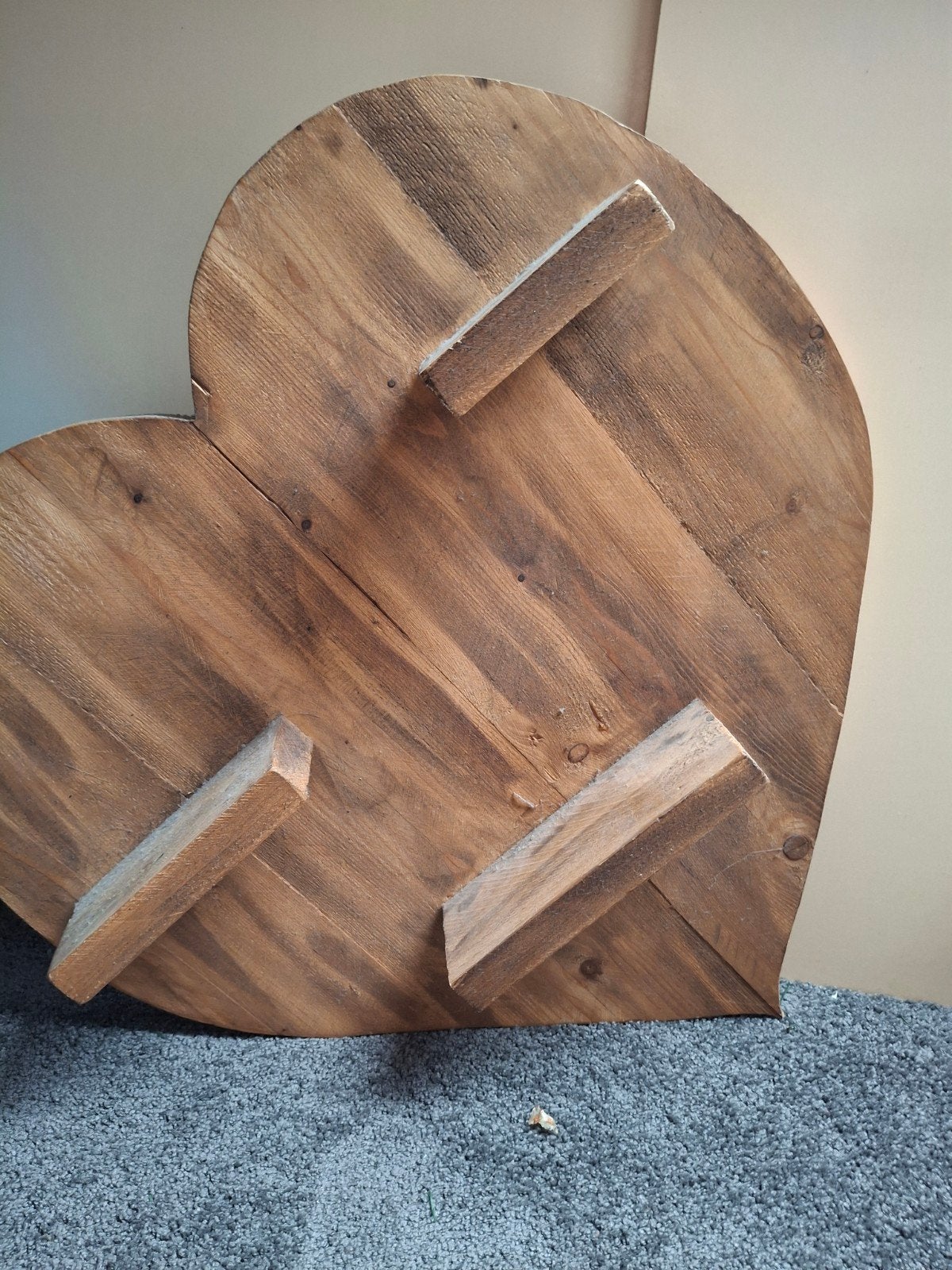 Houten hart decoratie - Rustiek en sfeervol, Huis en Inrichting, Woonaccessoires | Overige, Hout, Gebruikt, Ophalen of Verzenden