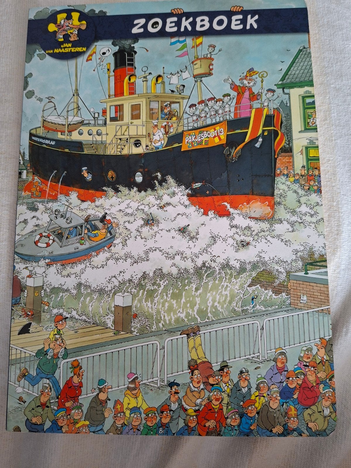 Jan van Haasteren Zoekboek - Pakjesboot 13, Ophalen of Verzenden, Gelezen, Jan van Haasteren, Fictie algemeen