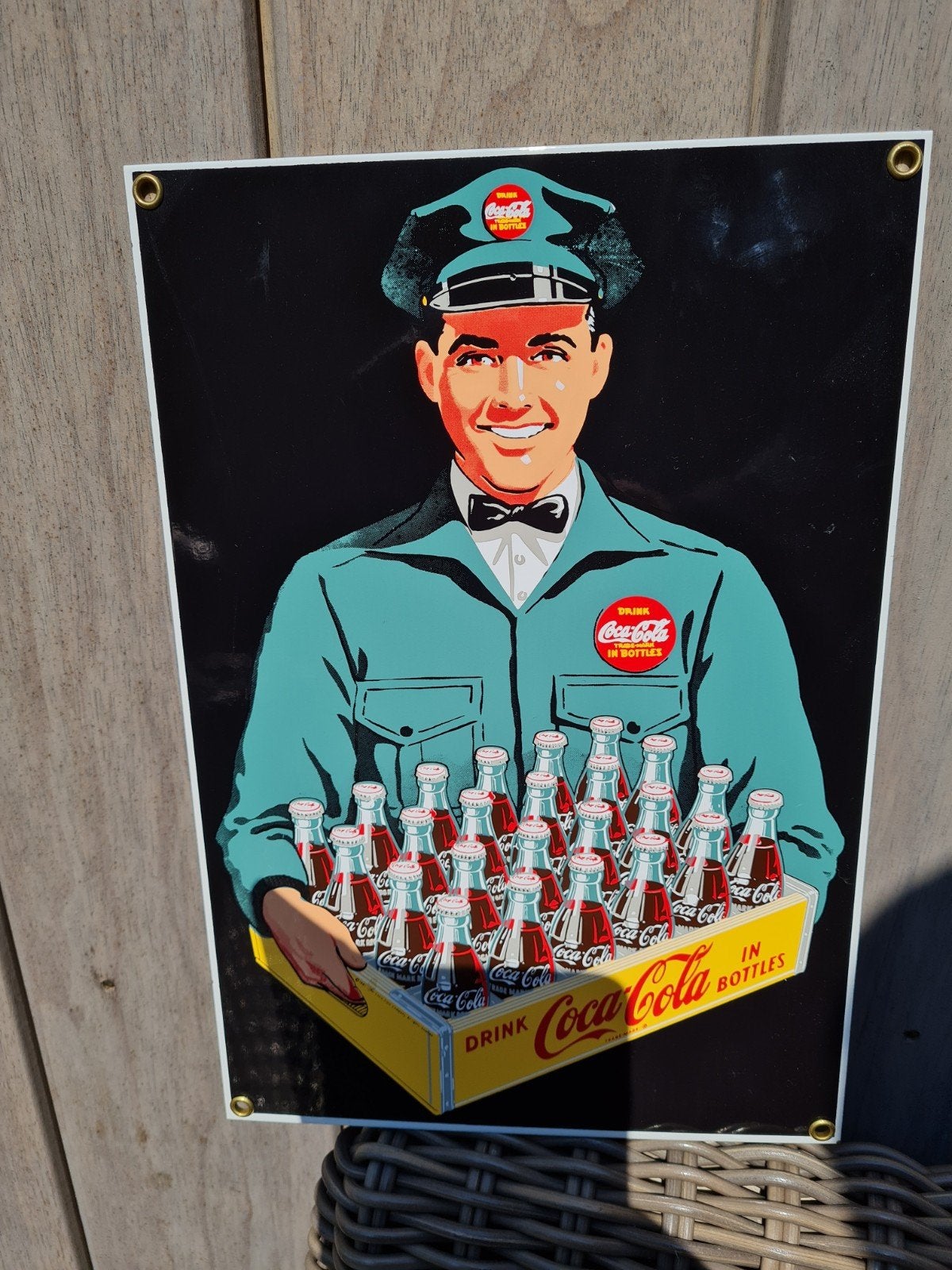 Coca cola emaille borden 2 stuks, Verzamelen, Ophalen of Verzenden, Reclamebord