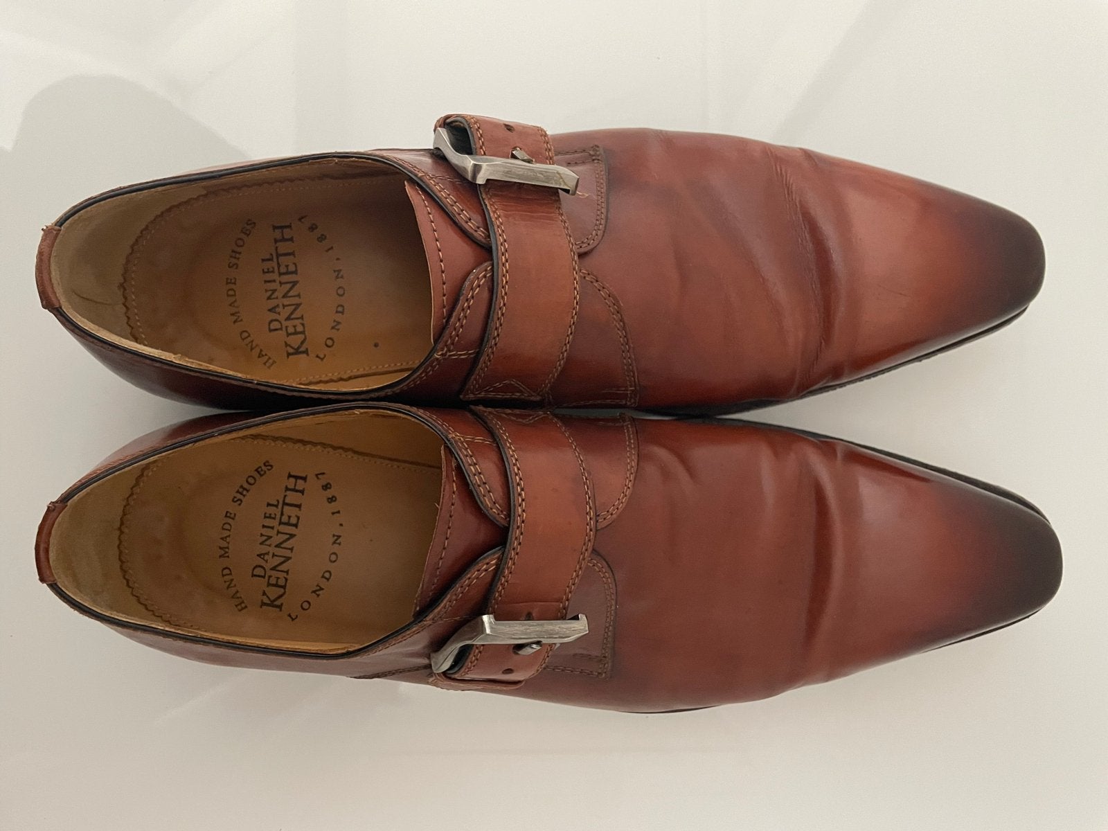 Daniel Kenneth schoenen  - Bruin leer - Maat 42, Bruin, Ophalen of Verzenden, Gespschoenen, Gedragen