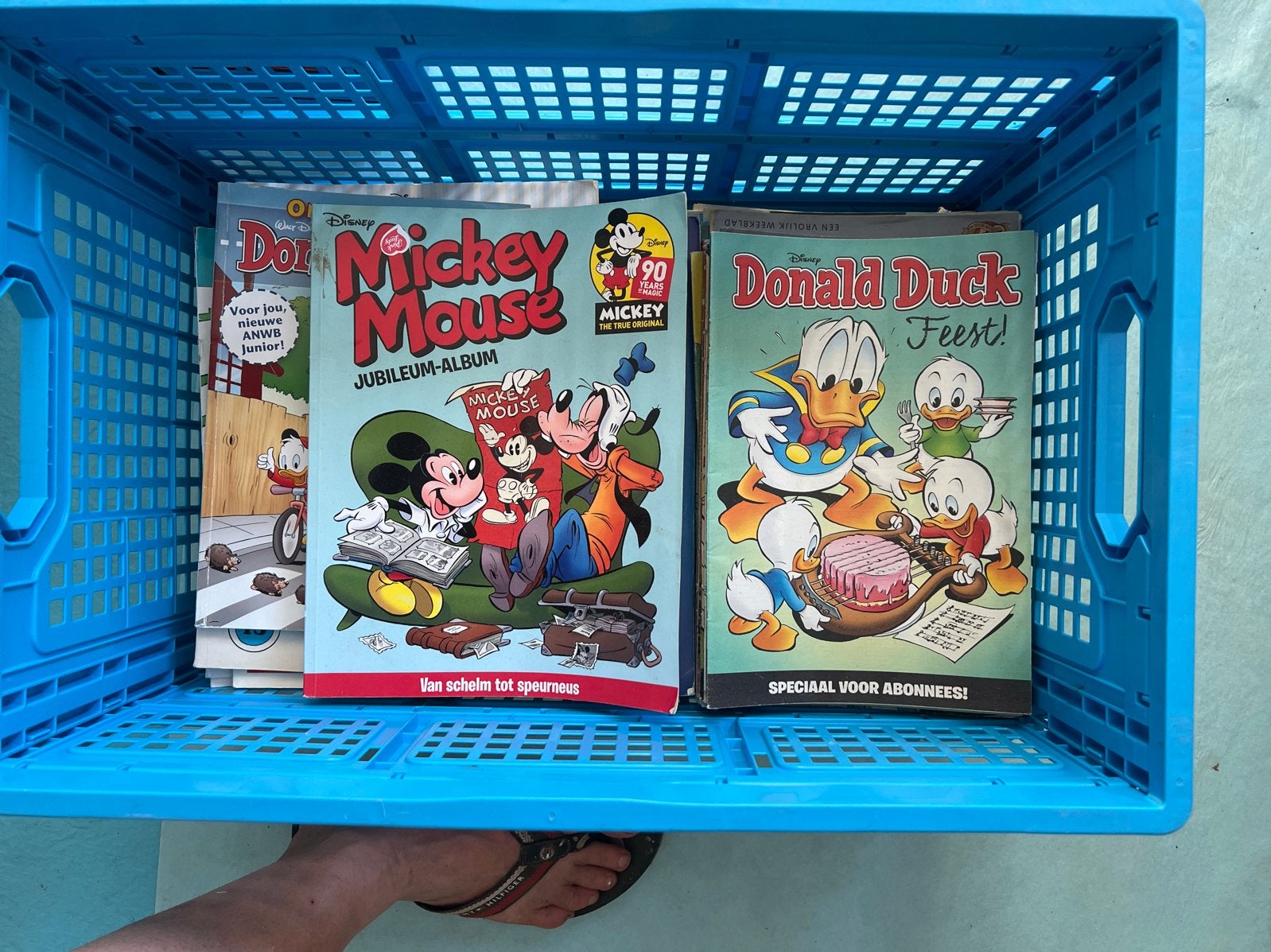 Stapel Donald Duck en Mickey Mouse stripboeken, Meerdere stripboeken, Ophalen, Gelezen
